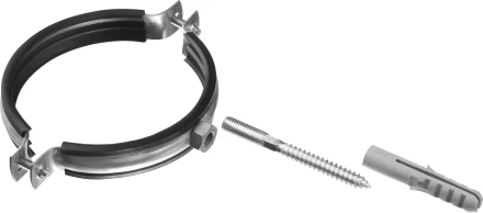 ЗУБР &quot;МАСТЕР&quot;. Хомут трубный с гайкой, оцинкованный, в комплекте с сантехнической шпилькой и дюбелем, 4&quot;, 1шт 37866-108-116 купить в Сургуте