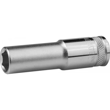 Торцовая головка KRAFTOOL &quot;INDUSTRIE QUALITAT&quot;, удлиненная, Cr-V, FLANK, хромосатинированная, 1/2&quot;, 14 мм 27807-14_z01 купить в Сургуте