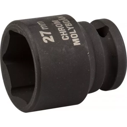 Торцовая головка KRAFTOOL &quot;INDUSTRIE QUALITAT&quot; ударная (1/2&quot;), FLANK, Cr-Mo, фосфатированная, 27 мм 27940-27_z01 купить в Сургуте