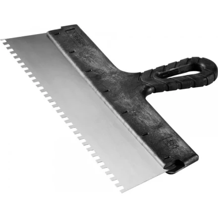 Шпатель ЗУБР &quot;СТАНДАРТ&quot; фасадный, стальное полотно, 350мм, зуб 6х6 10053-35 купить в Сургуте