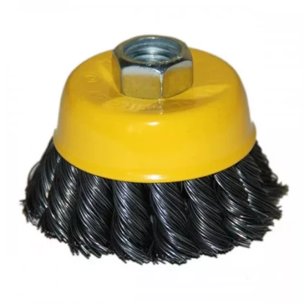 Щетка для УШМ М14/65 мм чашечная сталь витая Энкор 51536 купить в Сургуте