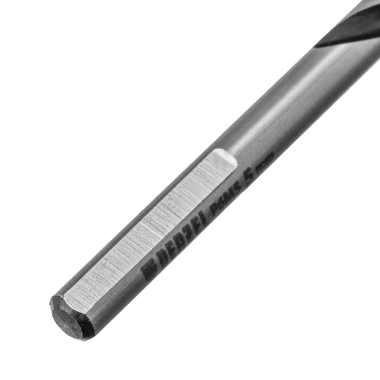 Сверло спиральное по металлу Denzel 5 x 86мм, Р6М5, Golden Tip, многогранная заточка, 718276 купить в Сургуте