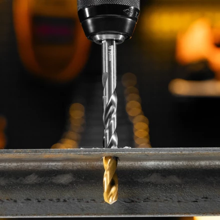 Набор сверл по металлу Denzel 723008, 1-10 мм, Р6М5К8-TiN, Golden Tip, 19 шт купить в Сургуте