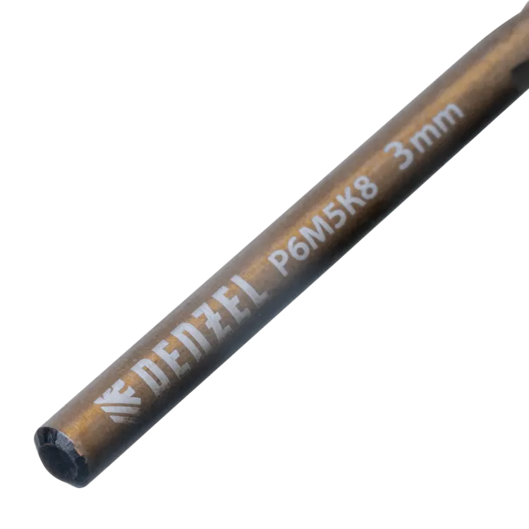 Набор сверл по металлу Denzel 723008, 1-10 мм, Р6М5К8-TiN, Golden Tip, 19 шт купить в Сургуте