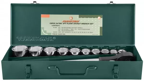 Набор головок торцевых 3/4"DR 22-50мм 15предметов Jonnesway S04Н6115SA 47229 купить в Сургуте