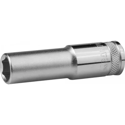 Торцовая головка KRAFTOOL "INDUSTRIE QUALITAT", удлиненная, Cr-V, FLANK, хромосатинированная, 1/2", 13 мм 27807-13_z01