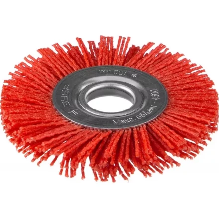 ЗУБР &quot;ПРОФЕССИОНАЛ&quot;. Щетка дисковая для УШМ, нейлоновая проволока с абразивным покрытием, 100х22мм 35160-100_z01 купить в Сургуте