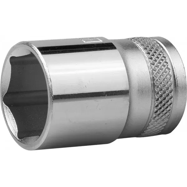 Торцовая головка KRAFTOOL "INDUSTRIE QUALITAT", Cr-V, FLANK, хромосатинированная, 1/2", 19 мм 27805-19_z01 купить в Сургуте