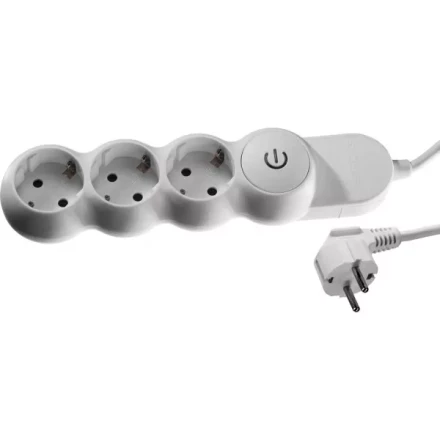 Удлинитель ЗУБР &quot;МАСТЕР&quot; электрический, ПВС сечение 1кв мм, выкл, заземл, защитная шторка, 3 гнезда, макс мощн 3500Вт, 5м 55039-5 купить в Сургуте