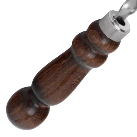 Шампур плоский Palisad, 600 х 10 х 2.5 мм, с деревянной лакированной рукояткой, нержавеющая сталь, Camping 69653 купить в Сургуте