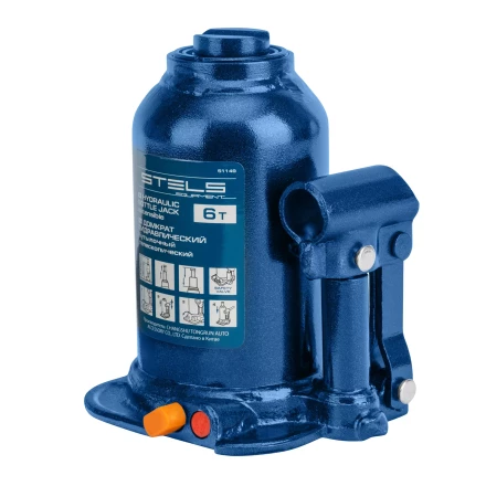 Домкрат гидравлический бутылочный телескопический Stels 51149, 6 т, подъем 180-410 мм 51149 купить в Сургуте