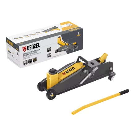 Домкрат гидравлический подкатной с фиксатором Denzel 51261, 3 т, 190-532 мм, SUV купить в Сургуте