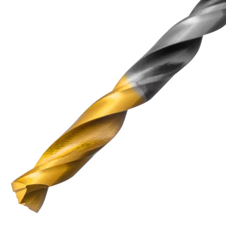 Сверло спиральное по металлу Denzel 5,5 x 93мм, Р6М5, Golden Tip, многогранная заточка, 718277 купить в Сургуте