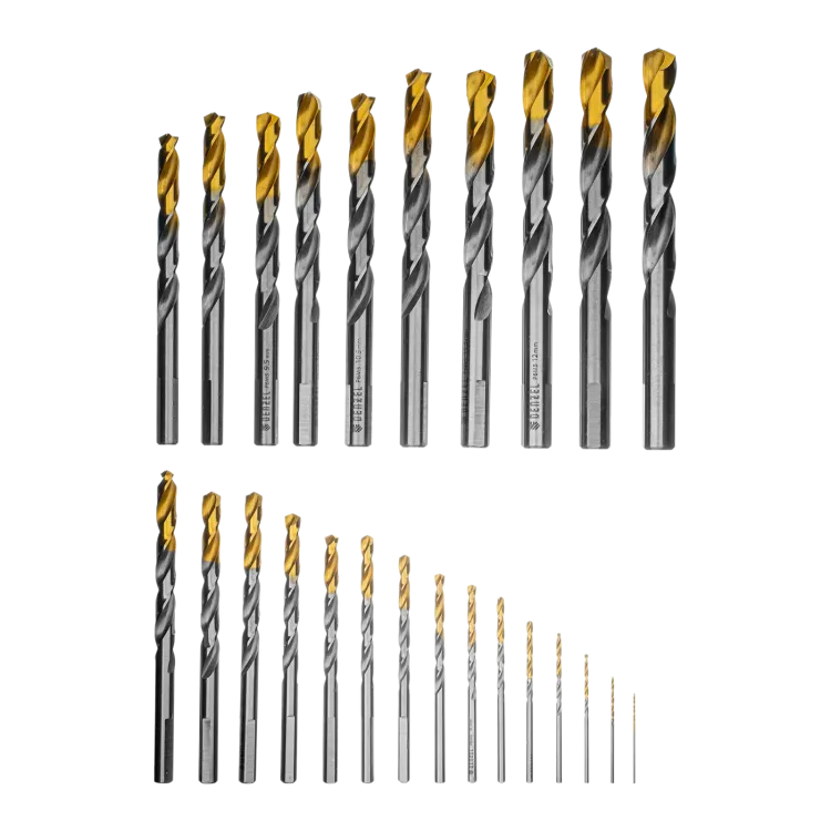 Набор сверл по металлу Denzel 723009, 1-13 мм, Р6М5-TiN, Golden Tip, 25 шт купить в Сургуте