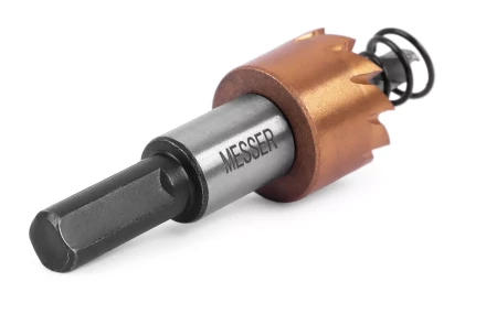 HSS-TiN коронка MESSER  18мм с центр. сверлом и толкающей пружиной для  лист. материала  до 2 мм ц/х купить в Сургуте