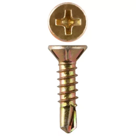 Саморезы ЗУБР &quot;МАСТЕР&quot; со сверлом для оконного профиля, жёлтопассивированные, 3.9x32мм, 6500шт 4-300230-39-032 купить в Сургуте