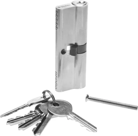 Механизм ЗУБР &quot;МАСТЕР&quot; цилиндровый, тип &quot;ключ-ключ&quot;, цвет хром, 5-PIN, 80мм 52101-80-2 купить в Сургуте
