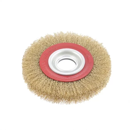 Щетка для точила 175 мм посадка 32 мм плоская латунированная витая проволока MTX 74661 купить в Сургуте