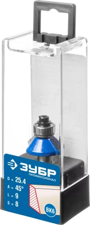 ЗУБР 25.4 x 8 мм, фреза кромочная калевочная (фасочная) №9, Профессионал (28711-25.4) купить в Сургуте