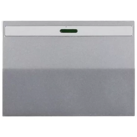 Выключатель СВЕТОЗАР &quot;ЭФФЕКТ&quot; проходн., с эффектом свечения, одноклав., без вставки и рамки, св.-серый метал., 10A/~250B SV-54438-SM купить в Сургуте