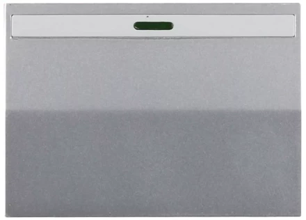 Выключатель СВЕТОЗАР &quot;ЭФФЕКТ&quot; проходн., с эффектом свечения, одноклав., без вставки и рамки, св.-серый метал., 10A/~250B SV-54438-SM купить в Сургуте