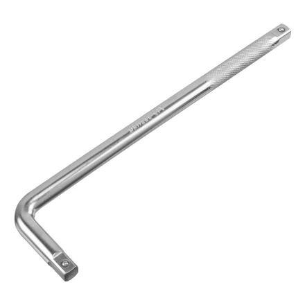 Вороток Г-образный, 300*75 мм, квадрат 1/2&quot;, CrV, матовый хром Denzel 14064 купить в Сургуте