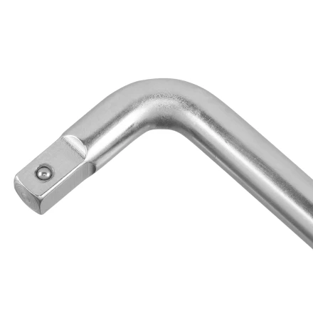 Вороток Г-образный, 300*75 мм, квадрат 1/2&quot;, CrV, матовый хром Denzel 14064 купить в Сургуте