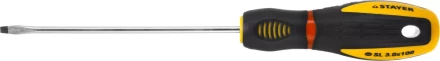 Отвертка STAYER &quot;PROFI&quot; &quot;PROTech&quot;, двухкомп рукоятка, намагниченная, Cr-Mo, SL3,0x100мм 25131-03-10_z02 купить в Сургуте