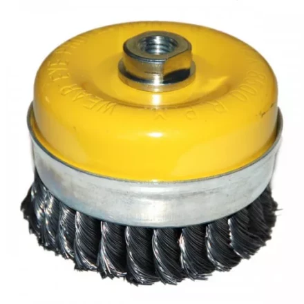 Щетка для УШМ М14/100 мм чашечная сталь витая Энкор 51547 купить в Сургуте