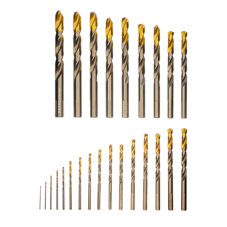 Набор сверл по металлу Denzel 723010, 1-13 мм, Р6М5К8-TiN, Golden Tip, 25 шт купить в Сургуте