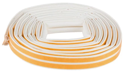 Уплотнитель ЗУБР силиконовый самоклеящийся, профиль &quot;O&quot;, белый, 6м 40925-006 купить в Сургуте