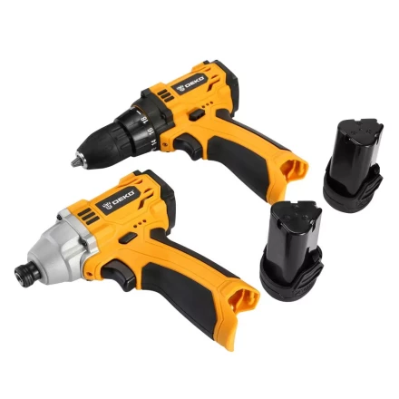 Набор аккумуляторного инструмента DEKO Гайковерт DKIS12 + Дрель DKCD12, 063-4107 купить в Сургуте