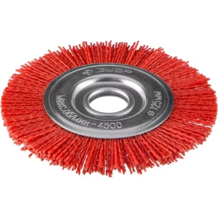 ЗУБР &quot;ПРОФЕССИОНАЛ&quot;. Щетка дисковая для УШМ, нейлоновая проволока с абразивным покрытием, 125х22мм 35160-125_z01 купить в Сургуте
