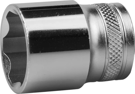 Торцовая головка KRAFTOOL &quot;INDUSTRIE QUALITAT&quot;, Cr-V, FLANK, хромосатинированная, 1/2&quot;, 22 мм 27805-22_z01 купить в Сургуте