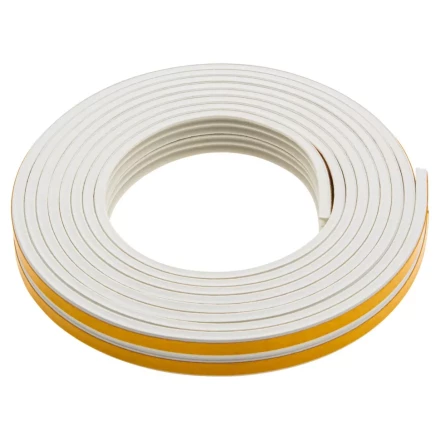 Уплотнитель резиновый, 6 м, профиль &quot;E&quot;, белый Сибртех 88917 купить в Сургуте