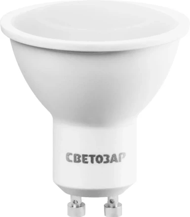 Лампы СВЕТОЗАР светодиодные &quot;LED technology&quot;, цоколь GU10, теплый белый свет (3000К), 220В, 5Вт (35) 44560-35_z01 купить в Сургуте
