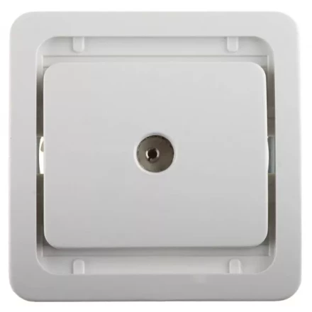Розетка СВЕТОЗАР &quot;ГАММА&quot; телевизионная одинарная, цвет белый SV-54115-W купить в Сургуте