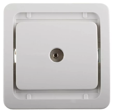 Розетка СВЕТОЗАР &quot;ГАММА&quot; телевизионная одинарная, цвет белый SV-54115-W купить в Сургуте