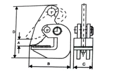 Захват для горизонтального подъема листового металла DHQ-0.75 купить в Сургуте