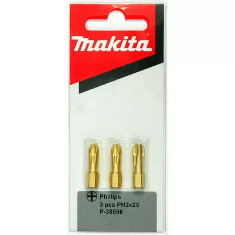 Биты Makita PH3 25мм 3шт, алмазные (P-38598) купить в Сургуте