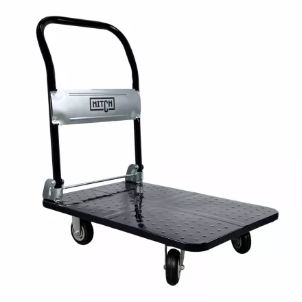 Тележка ручная платформенная металлическая HITCH 150кг 720*480 колеса резиновые 100мм (SZ086113) купить в Сургуте