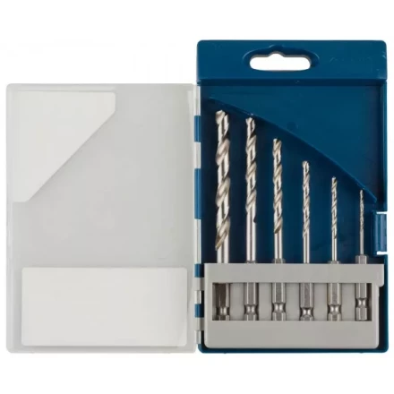Набор ЗУБР &quot;ЭКСПЕРТ&quot;:  Сверла  по металлу, шестигранный хвостовик 1/4&quot;, быстрорежущая сталь Р6М5, 4,5,6,8,10мм, 5 пред 29623-H5 купить в Сургуте