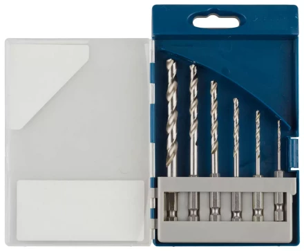Набор ЗУБР &quot;ЭКСПЕРТ&quot;:  Сверла  по металлу, шестигранный хвостовик 1/4&quot;, быстрорежущая сталь Р6М5, 4,5,6,8,10мм, 5 пред 29623-H5 купить в Сургуте
