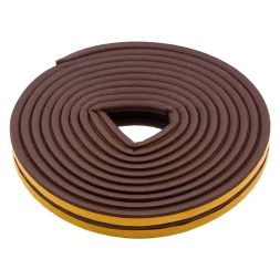 Уплотнитель резиновый, 6 м, профиль &quot;P&quot;, коричневый Сибртех 88918