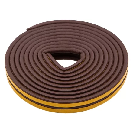 Уплотнитель резиновый, 6 м, профиль &quot;P&quot;, коричневый Сибртех 88918 купить в Сургуте